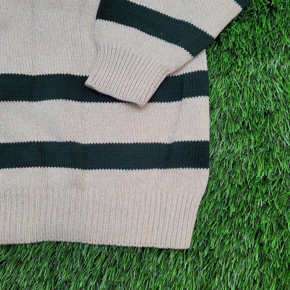 IZOD Collared Sweater Large 21x27 Beige Blue - Picture 10 of 12